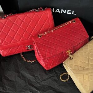 🔥🔥CHANEL Red Lambskin Plus Red Chanel Wallet 🔥🔥🔥🔥🔥